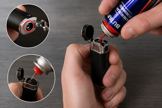 Proper way to refill a refillable butane lighter safely