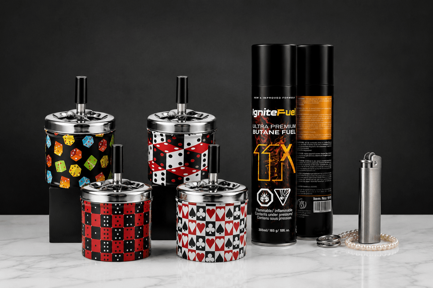 Best selling wholesale products including lighters, butane fuel, air dusters, and smoke shop supplies
