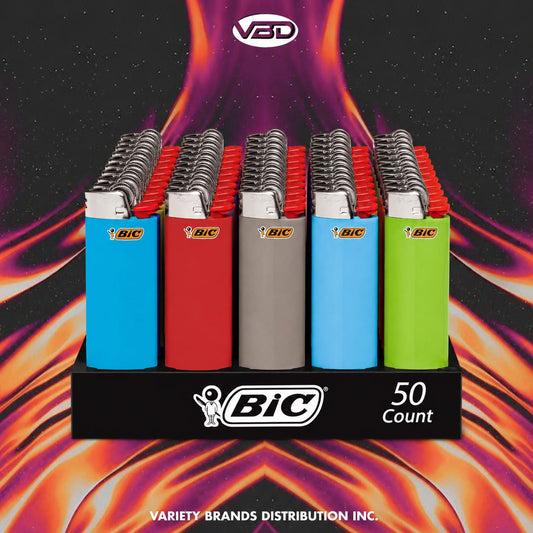 BIC Classic Maxi flint lighter assorted colors wholesale case disposable lighter with adjustable flame