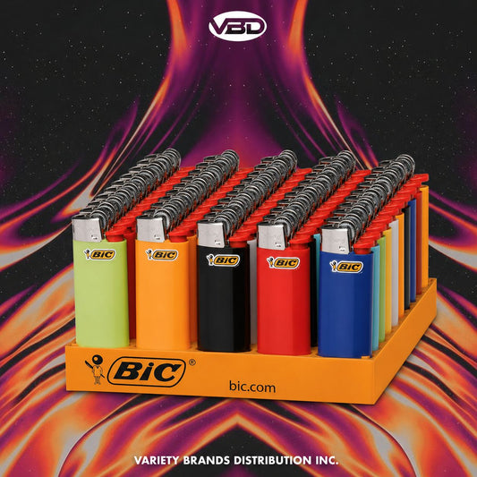 BIC Mini Classic flint lighter assorted colors wholesale case disposable pocket lighter