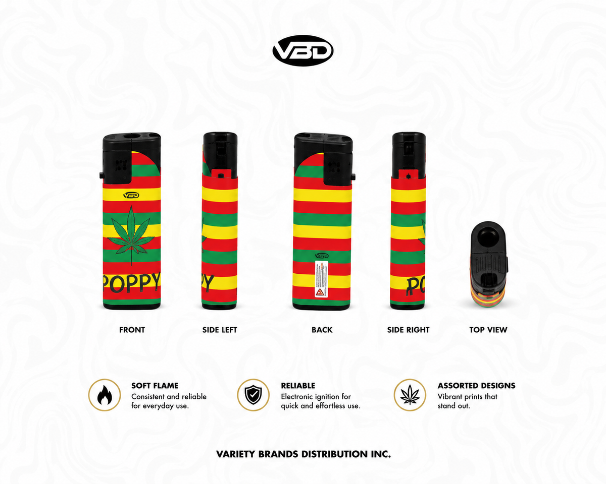Windproof Jet Flame Electronic Lighter – Assorted Colors | Pack of 50 Wholesale